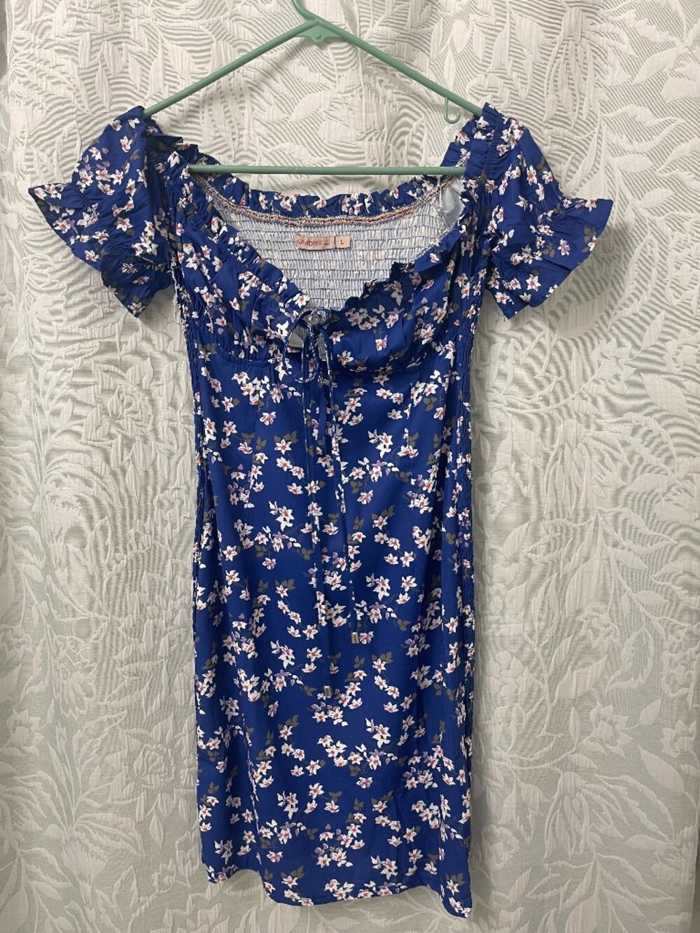 💙 Blue Floral Dress – Sweet & Classic 💙